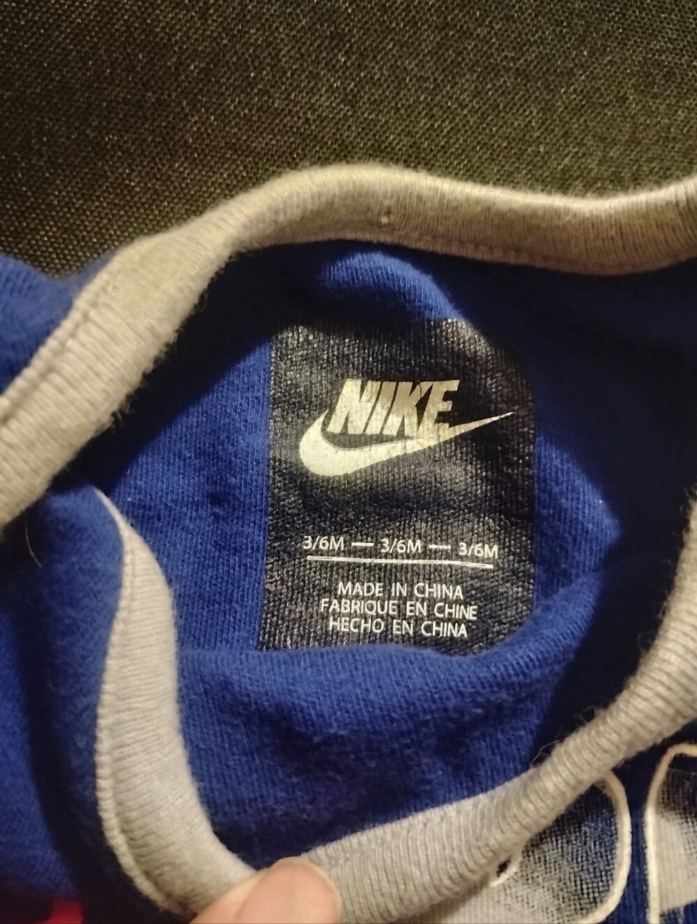 Nike Blue 'Born With It' Short Sleeve Baby Bodysuit - Picture 3 of 4